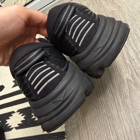 Hoka One One Bondi 7 Wide Women's 9.5 D(wide) Black Running Sneakers Shoes - Picture 4 of 13